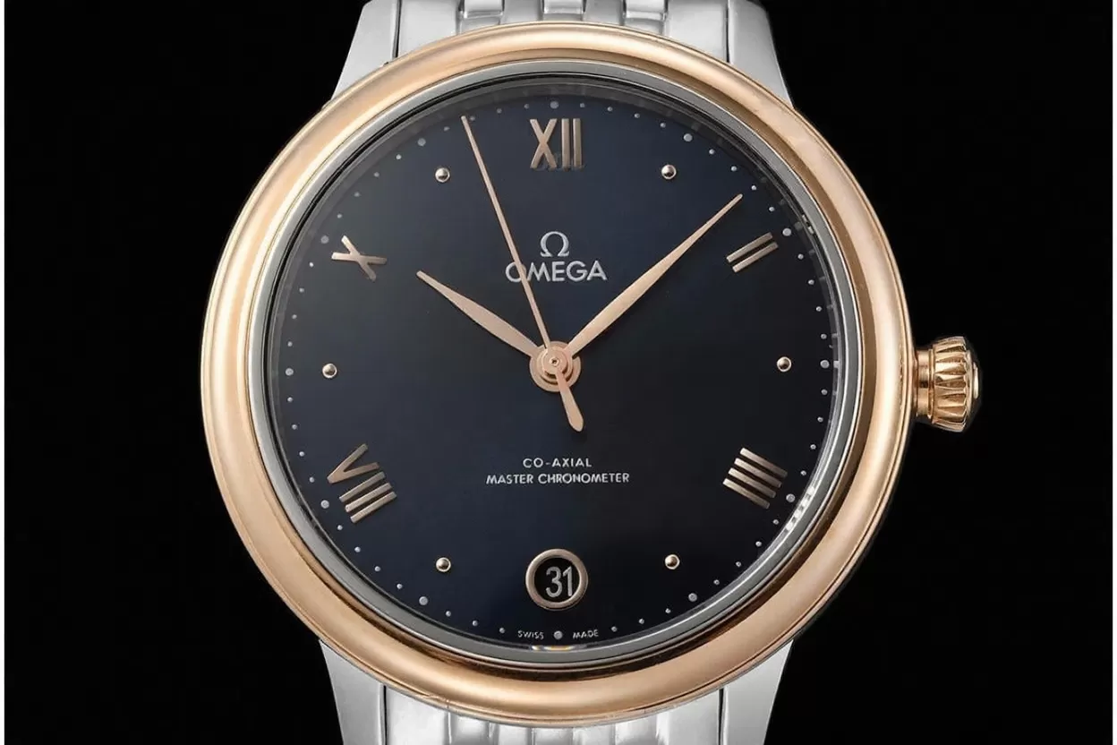 De Ville Prestige Ladies 34mm SS / RG Blue Dial VSF A8800 - Image 3