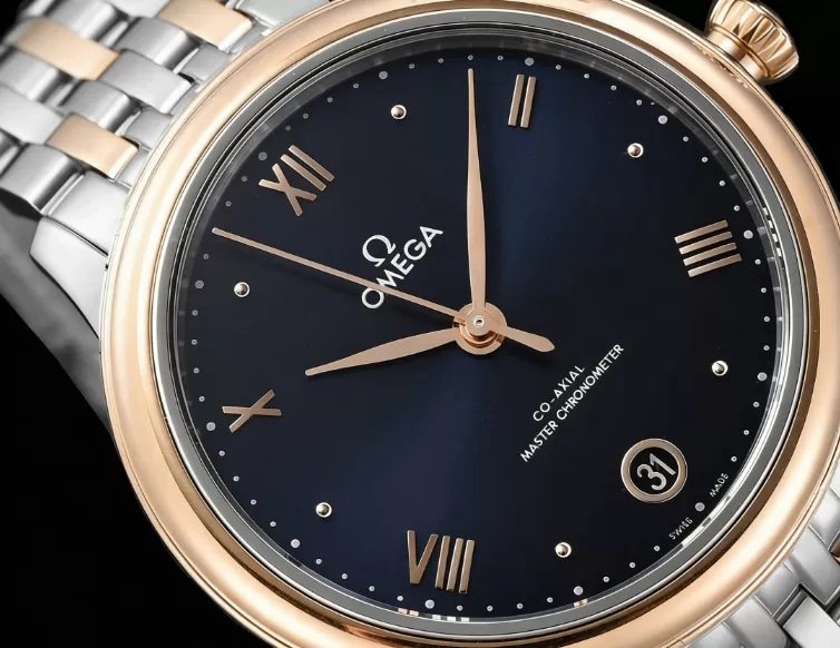 De Ville Prestige Ladies 34mm SS / RG Blue Dial VSF A8800 - Image 4