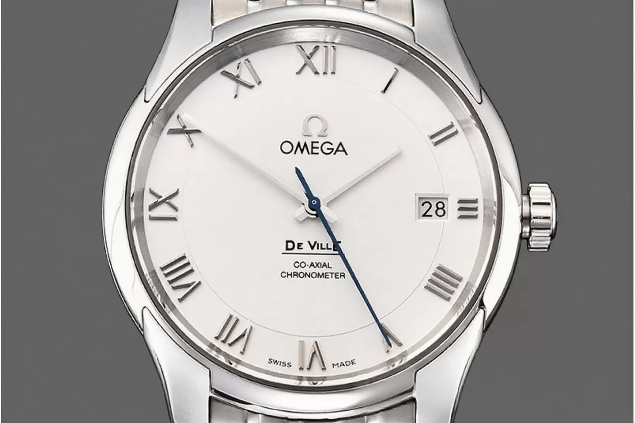 Omega ?C De Ville Men's Co ?C Axial SS / SS Wht / Roman VSF A8500 - Image 2