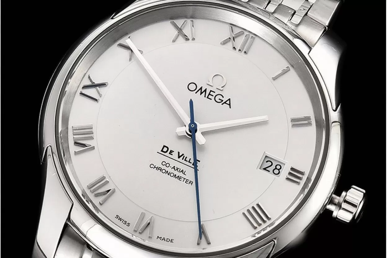 Omega ?C De Ville Men's Co ?C Axial SS / SS Wht / Roman VSF A8500 - Image 14
