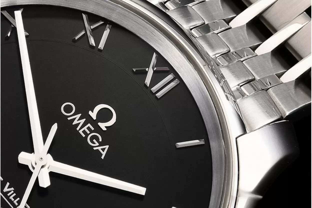 Omega ?C De Ville Mens Co ?C Axial 41mm SS / SS Black / Roman VSF A8500 - Image 12