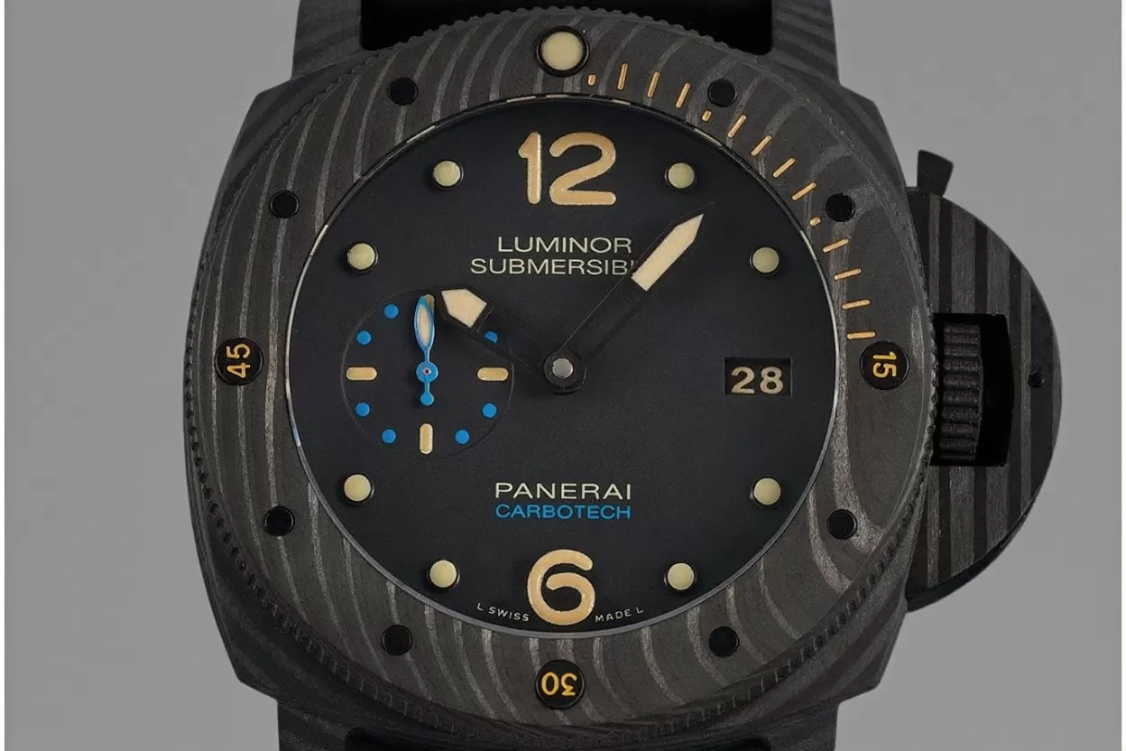 Submersible PAM616 47mm Carbon / RU Black Dial VSF V3 P9000 Super Clone - Image 2