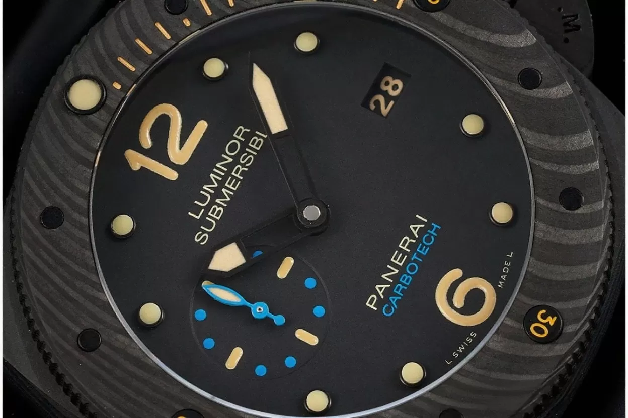 Submersible PAM616 47mm Carbon / RU Black Dial VSF V3 P9000 Super Clone - Image 3