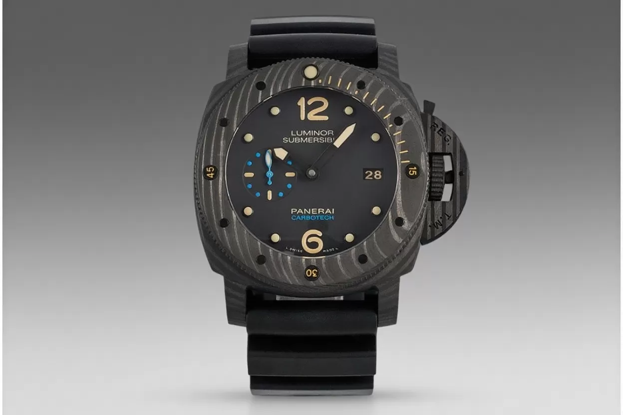 Submersible PAM616 47mm Carbon / RU Black Dial VSF V3 P9000 Super Clone - Image 4