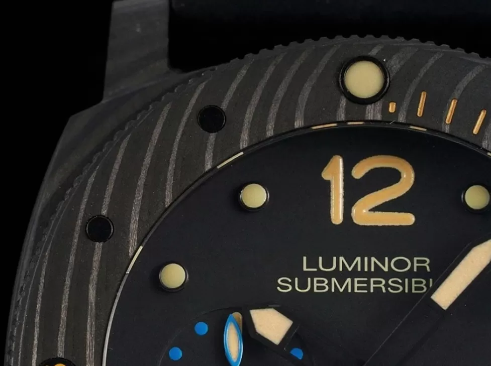 Submersible PAM616 47mm Carbon / RU Black Dial VSF V3 P9000 Super Clone - Image 5