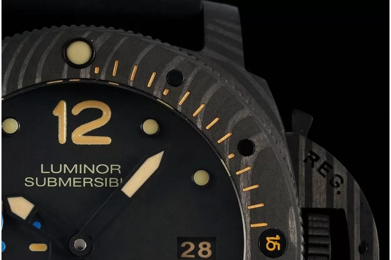Submersible PAM616 47mm Carbon / RU Black Dial VSF V3 P9000 Super Clone - Image 6