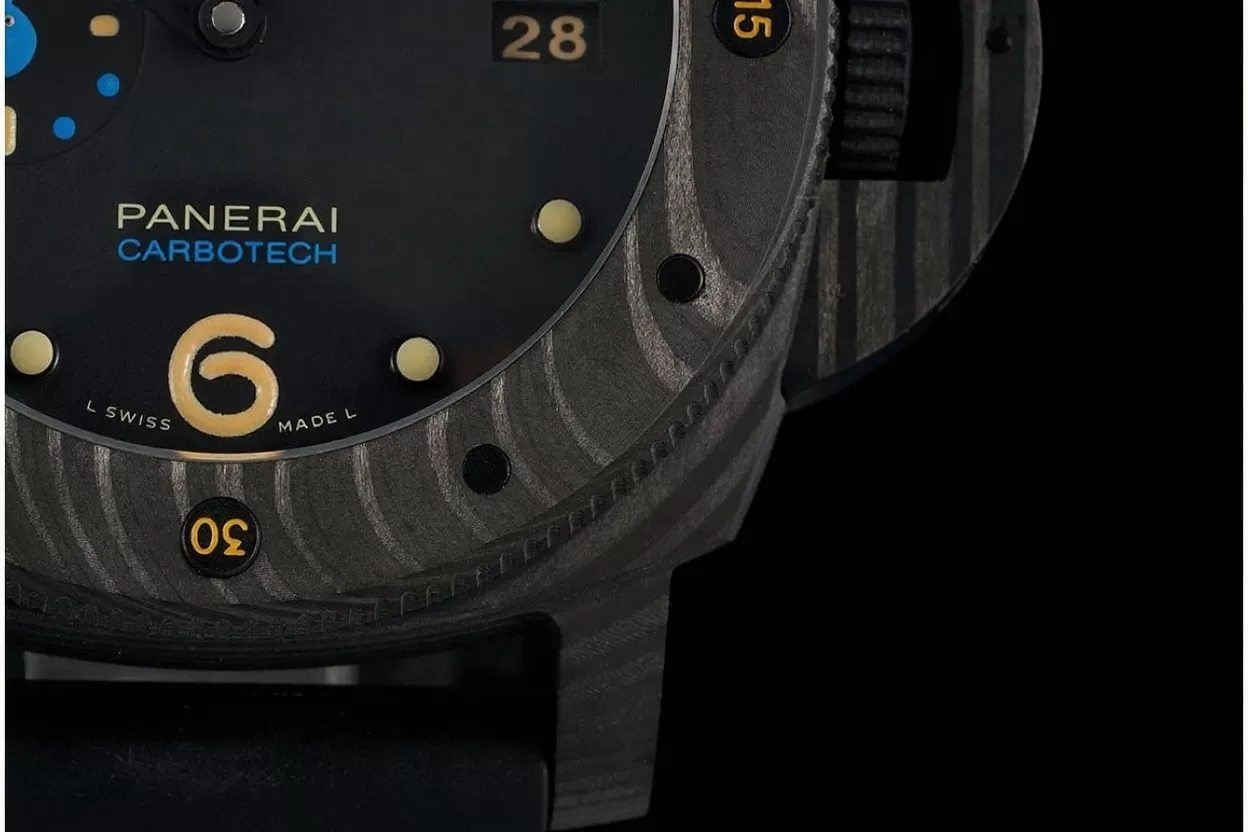 Submersible PAM616 47mm Carbon / RU Black Dial VSF V3 P9000 Super Clone - Image 7
