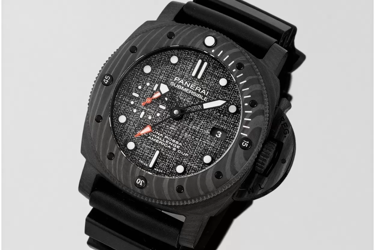PAM1039 Submersible Luna Rossa GMT 47mm Carbon / RU VSF P9010 Super Clone