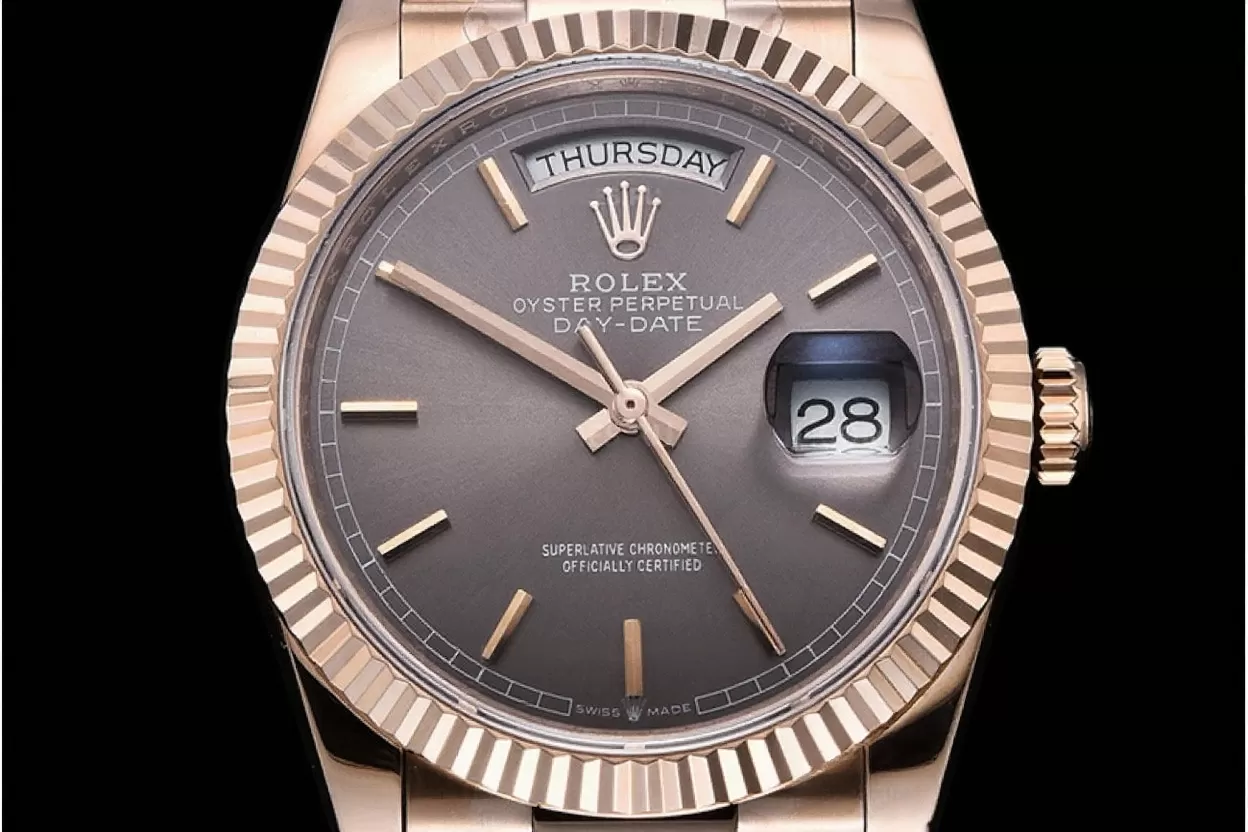 Rolex ?C DayDate 36mm Flt RG / RG Grey Stk BP Asia 2836 - Image 8