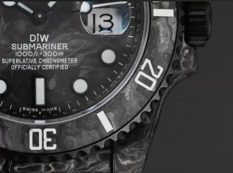 Submariner DIW 40MM Carbon / NY Black / White VSF VS3135 - Image 8