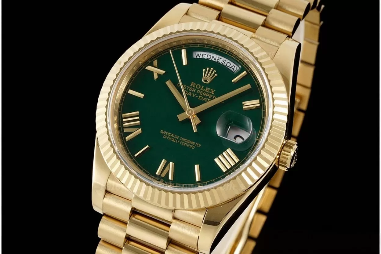 DayDate 228238 40mm Pres YG / YG Green Dial GMF A2836 (Gain Weight) - Image 2