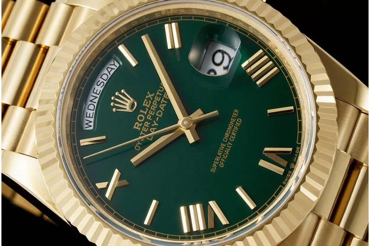 DayDate 228238 40mm Pres YG / YG Green Dial GMF A2836 (Gain Weight) - Image 4