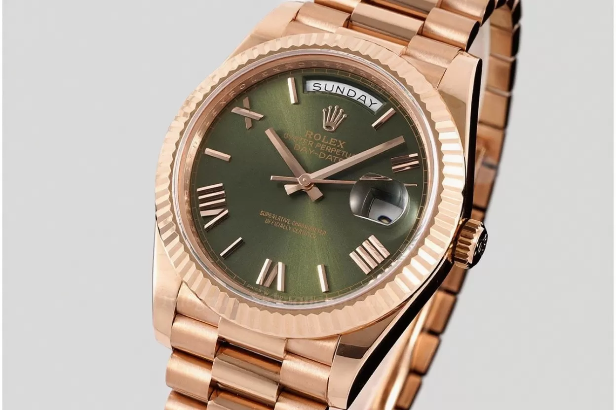 DayDate 228235 40mm Pres RG / RG Green Dial GMF A2836 (Gain Weight)