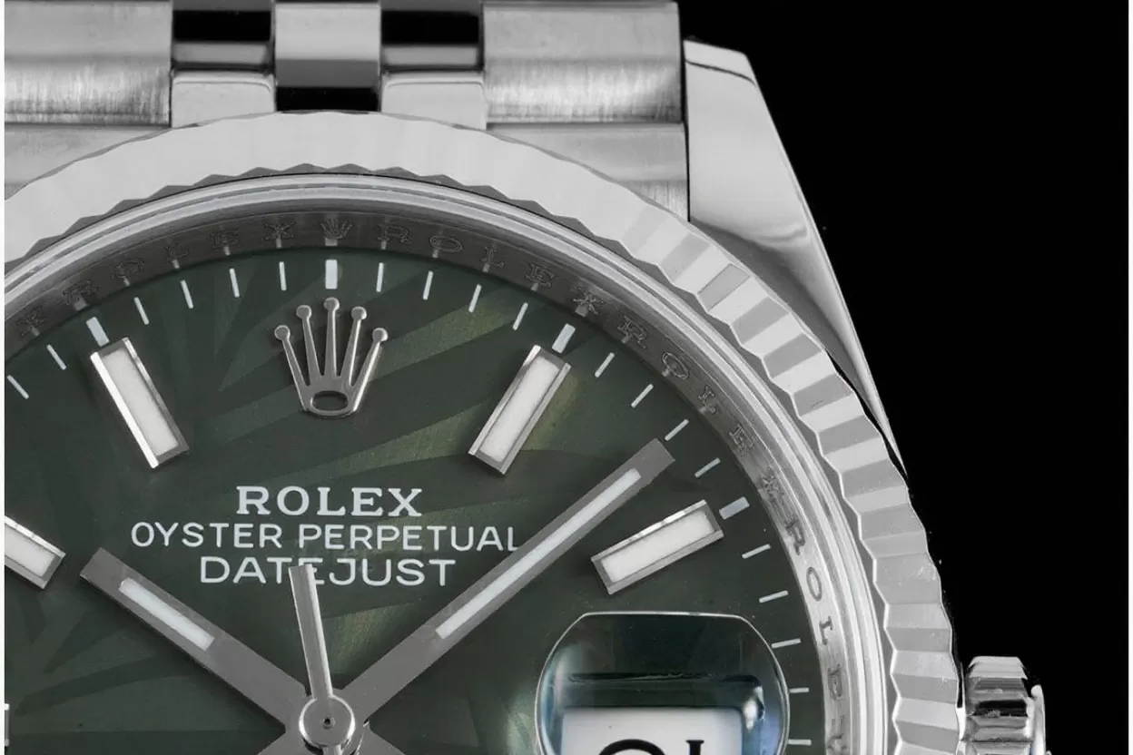 Datejust 126234 36mm Jub SS / SS Palm Motif Green / Stk VSF DD3235 - Image 4
