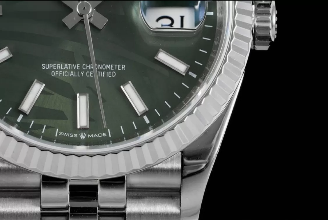Datejust 126234 36mm Jub SS / SS Palm Motif Green / Stk VSF DD3235 - Image 5
