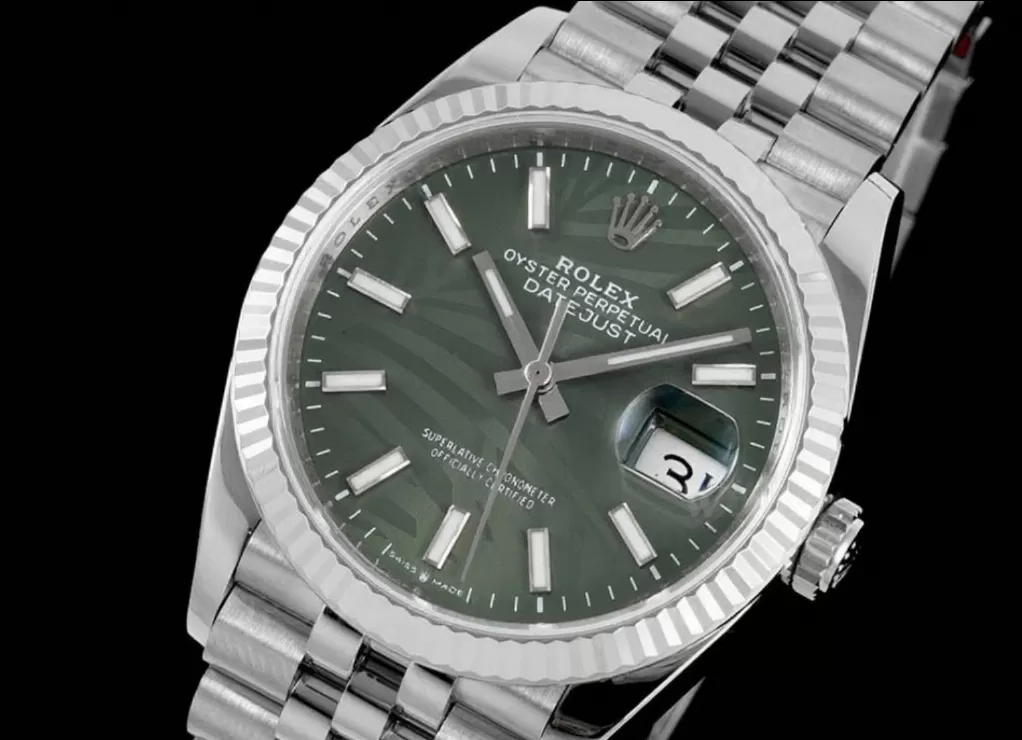 Datejust 126234 36mm Jub SS / SS Palm Motif Green / Stk VSF DD3235 - Image 6
