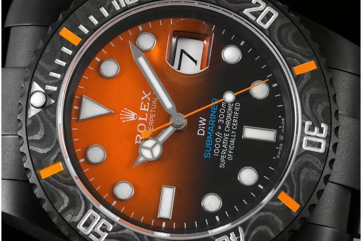 Submariner DIW 40mm 904L DLC / DLC Org / Blk Dial VSF VS3135 - Image 2