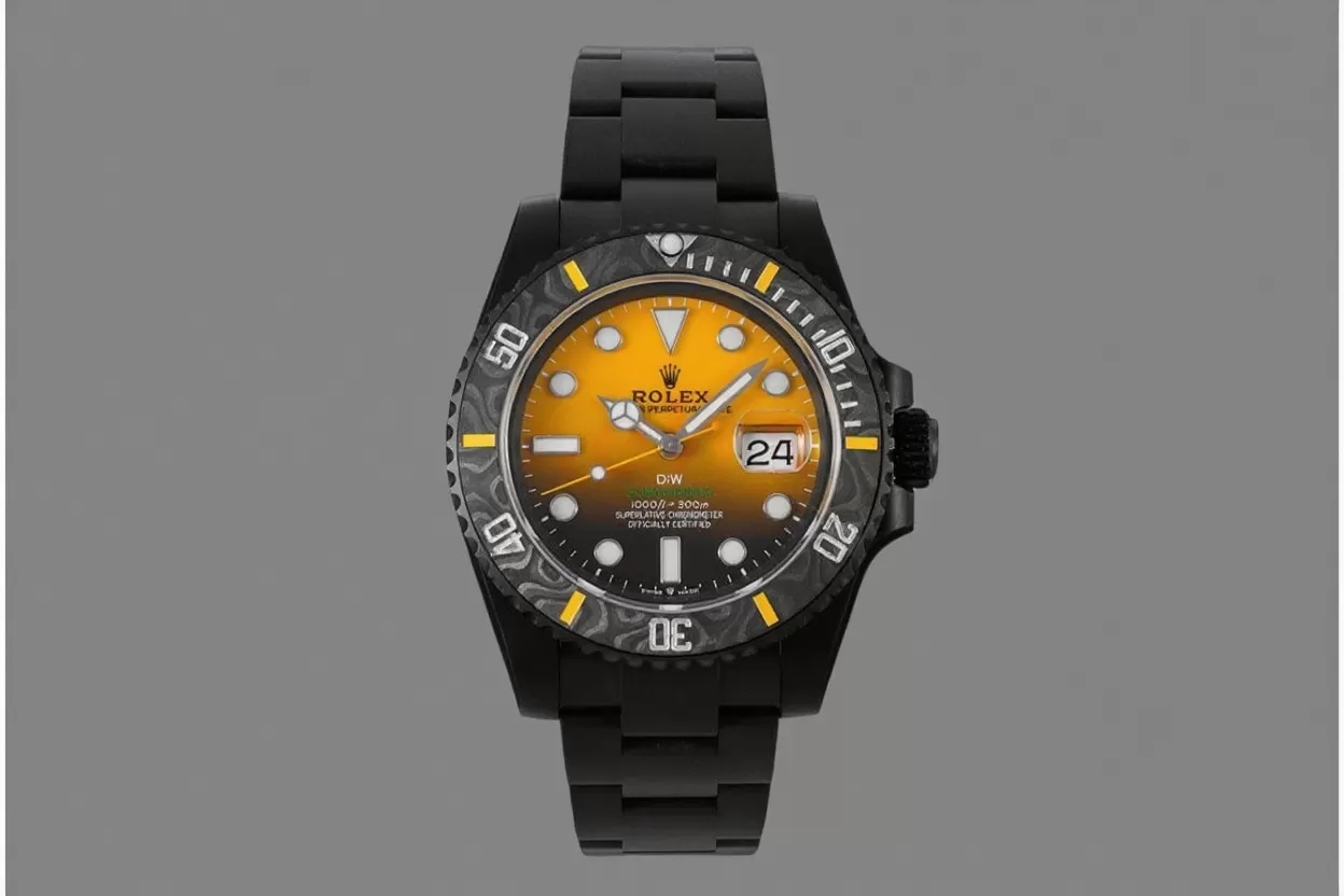Submariner DIW 40mm 904L DLC / DLC Yel / Blk Dial VSF VS3135 - Image 2