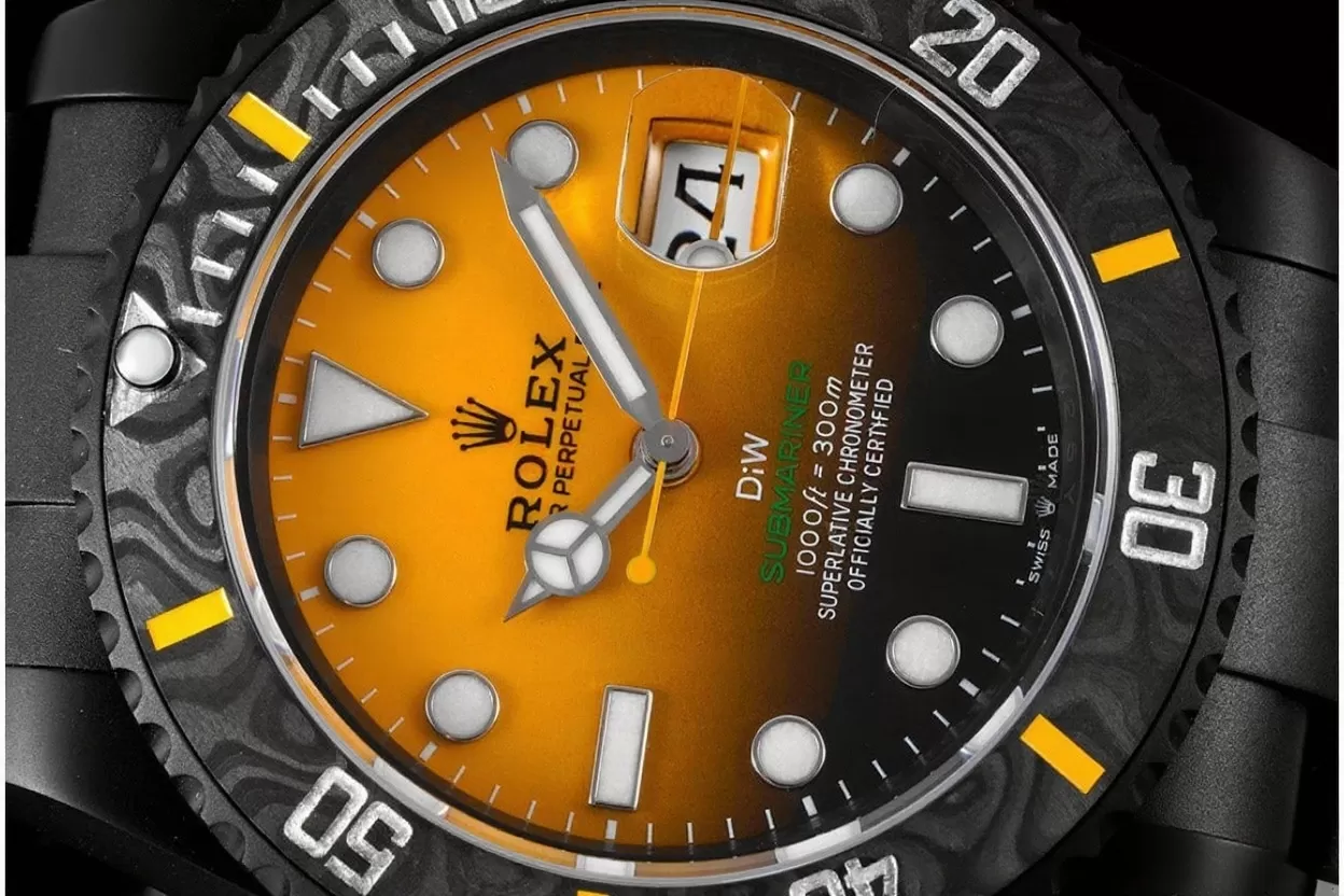 Submariner DIW 40mm 904L DLC / DLC Yel / Blk Dial VSF VS3135 - Image 3