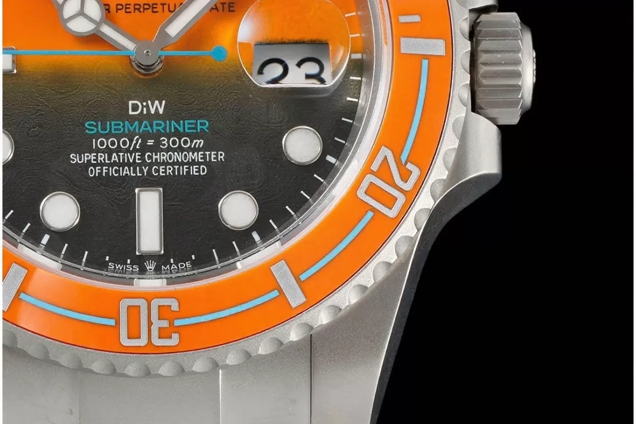 Submariner DIW 40mm 904L SS / SS Orange / Blk Dial VSF VS3135 - Image 4