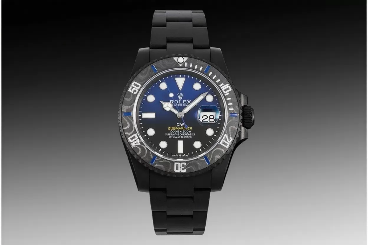 Submariner DIW 40mm 904L DLC / DLC Blue / Blk Dial VSF VS3135 - Image 2