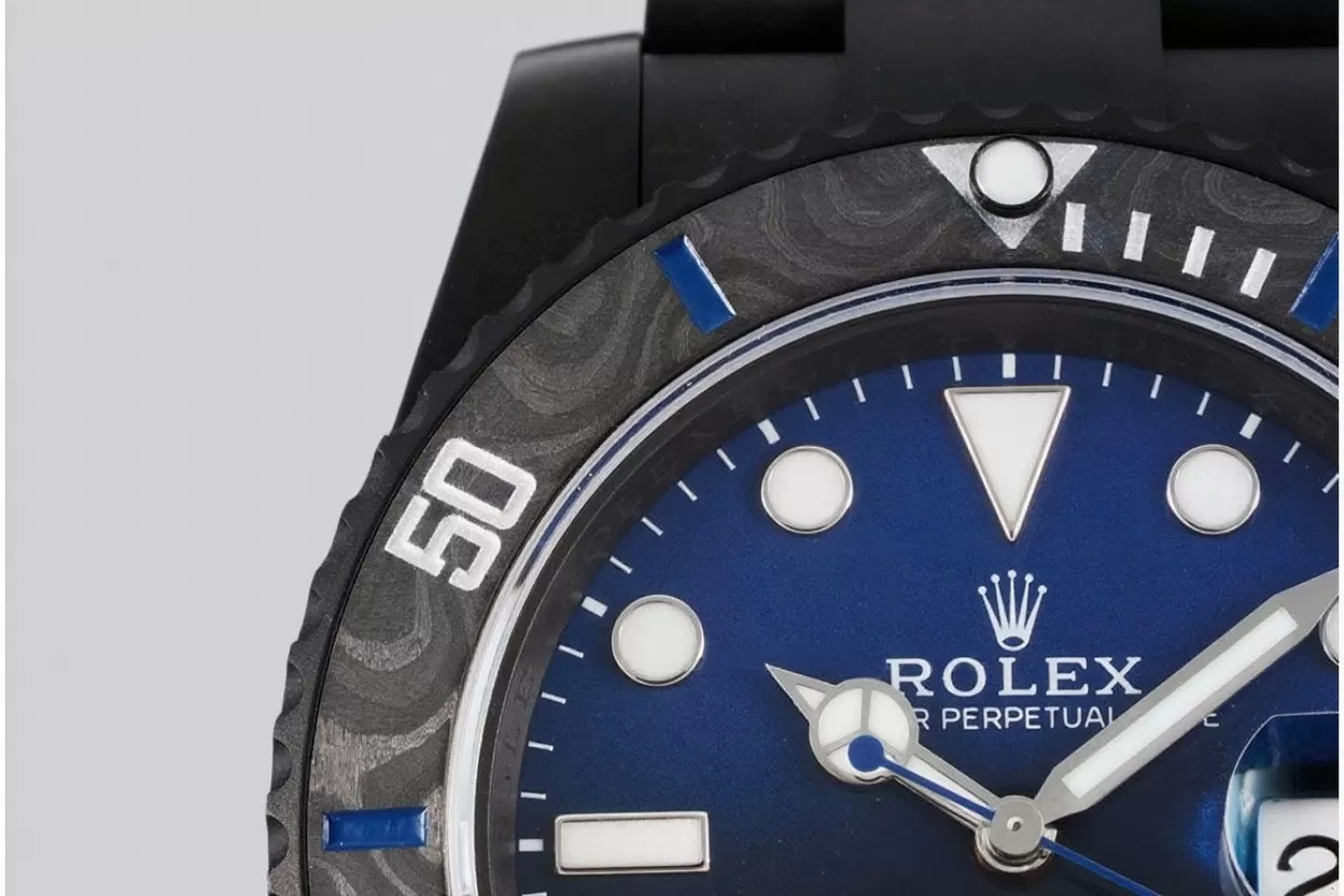 Submariner DIW 40mm 904L DLC / DLC Blue / Blk Dial VSF VS3135 - Image 4