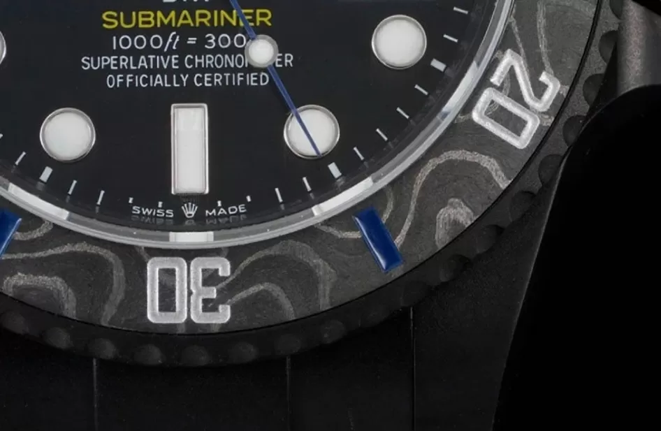 Submariner DIW 40mm 904L DLC / DLC Blue / Blk Dial VSF VS3135 - Image 6