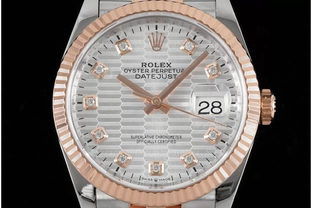 Datejust 126231 36mm Jub RG / SS Textured Silver / Dia VSF DD3235 - Image 2