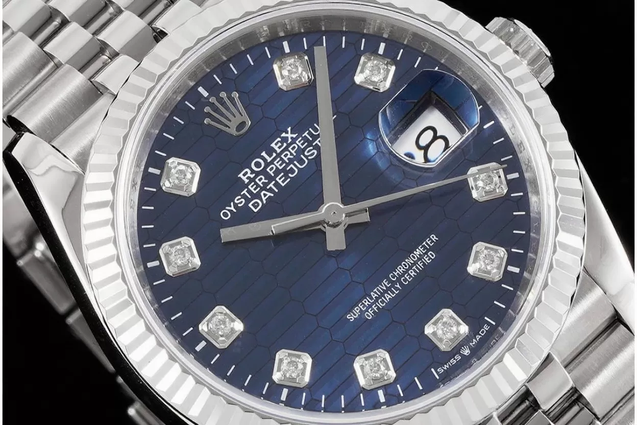 Datejust 126234 36mm Jub SS / SS Blue Textured / Dia VSF DD3235 - Image 3