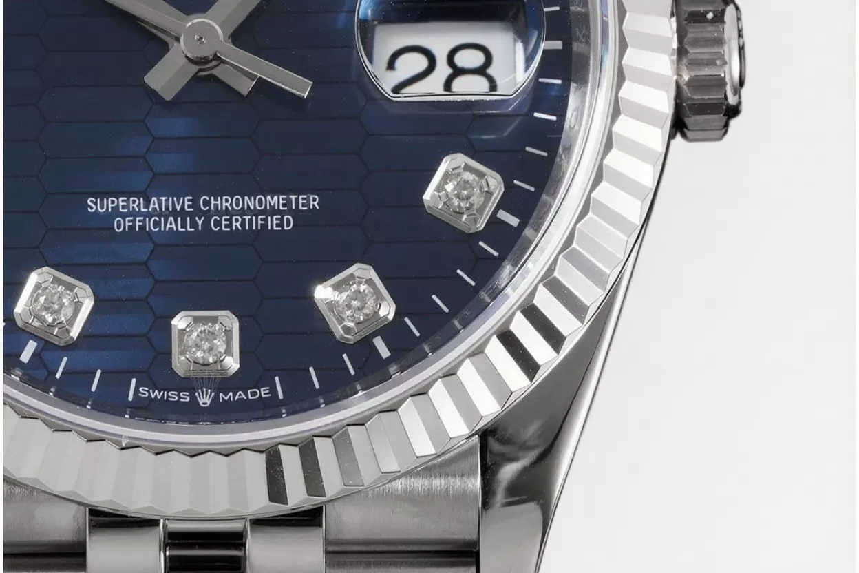 Datejust 126234 36mm Jub SS / SS Blue Textured / Dia VSF DD3235 - Image 7