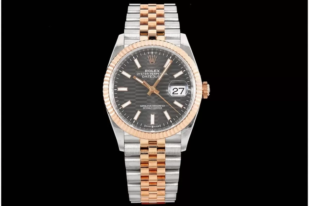 Datejust 126231 36mm Jub RG / SS Grey Textured / Stk VSF DD3235