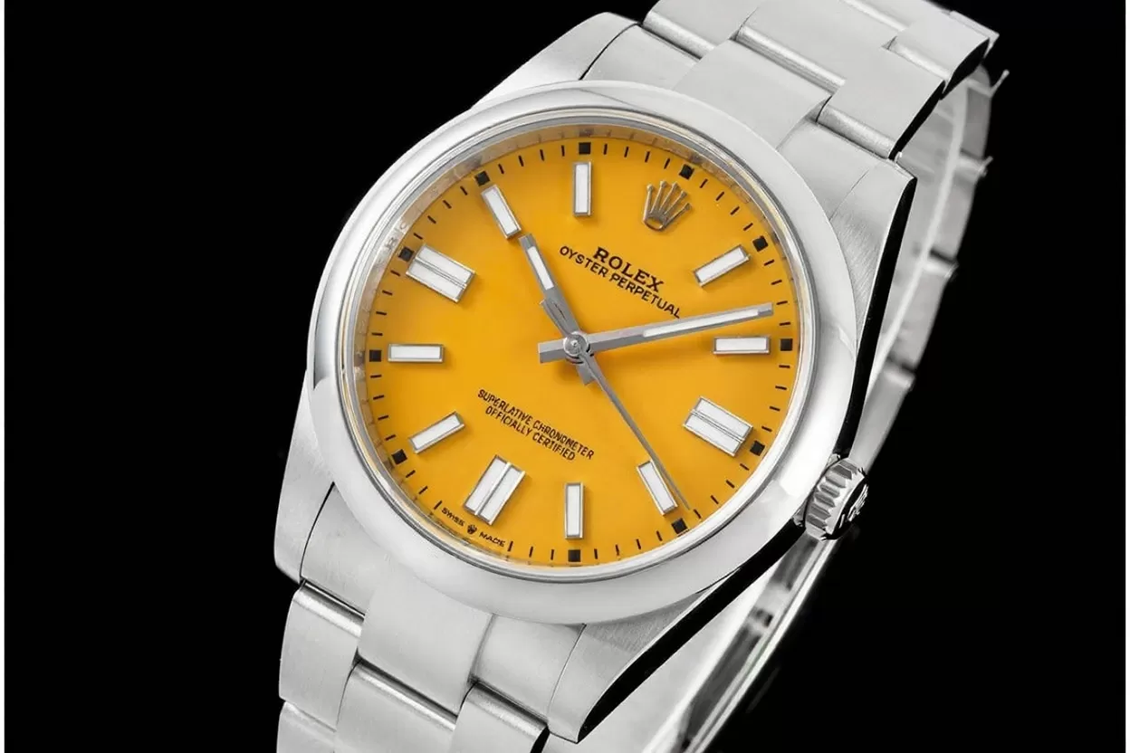Oyster Perpetual 124300 41mm SS / SS Yellow Dial VSF VS3230