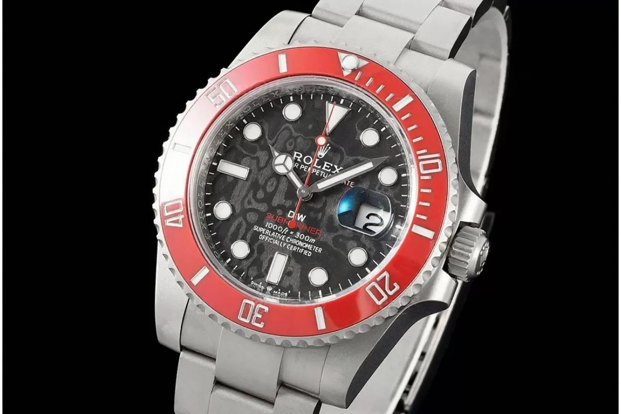 Submariner DIW 40mm Red SS / SS Carbon Dial VSF VS3135