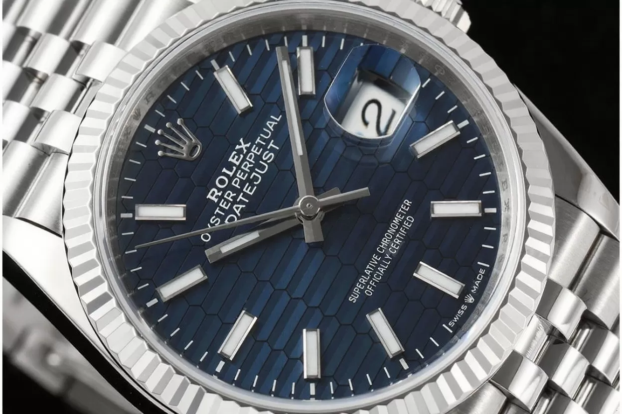 Datejust 126234 36mm Jub SS / SS Blue Textured / Stk VSF DD3235 - Image 3