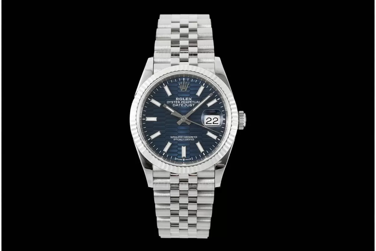 Datejust 126234 36mm Jub SS / SS Blue Textured / Stk VSF DD3235 - Image 4