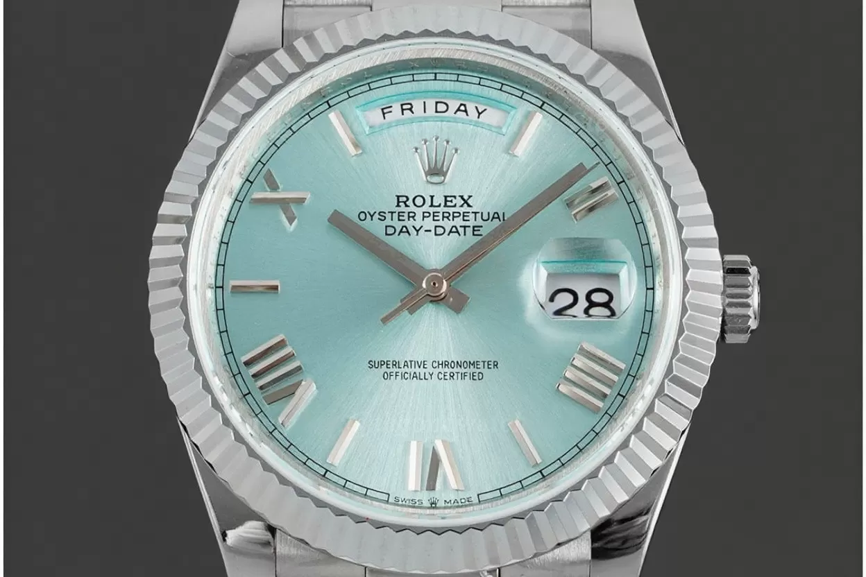 DayDate 228236 40mm SS / SS Ice Blue / Rmn JDF V4 VR3255 (Gain Weight) - Image 2