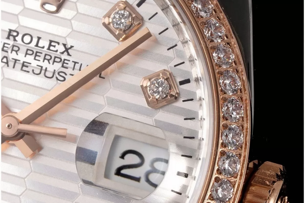 Datejust 126281 36mm Jub Dia RG / SS White Textured Dial VSF DD3235 - Image 4