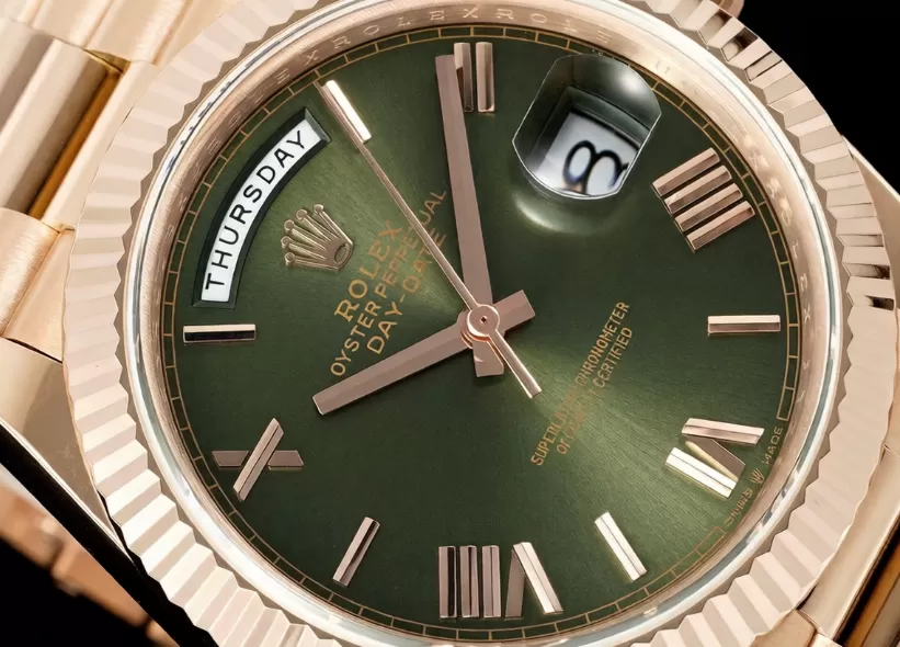 DayDate 228235 40mm RG / RG Green / Rmn JDF V4 VR3255 (Gain Weight) - Image 4