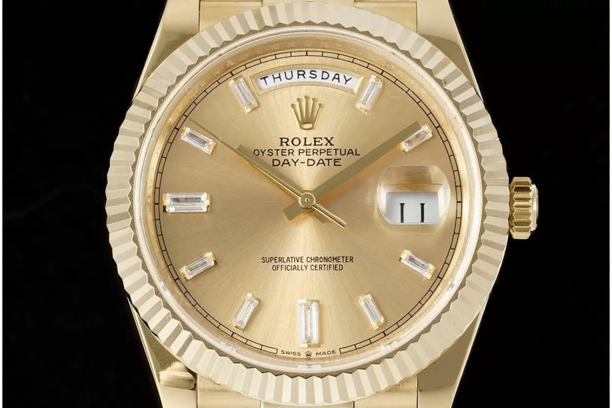 DayDate 228238 40mm YG / YG Yellow Gold / Dia JDF V4 VR3255 (Gain Weight) - Image 2