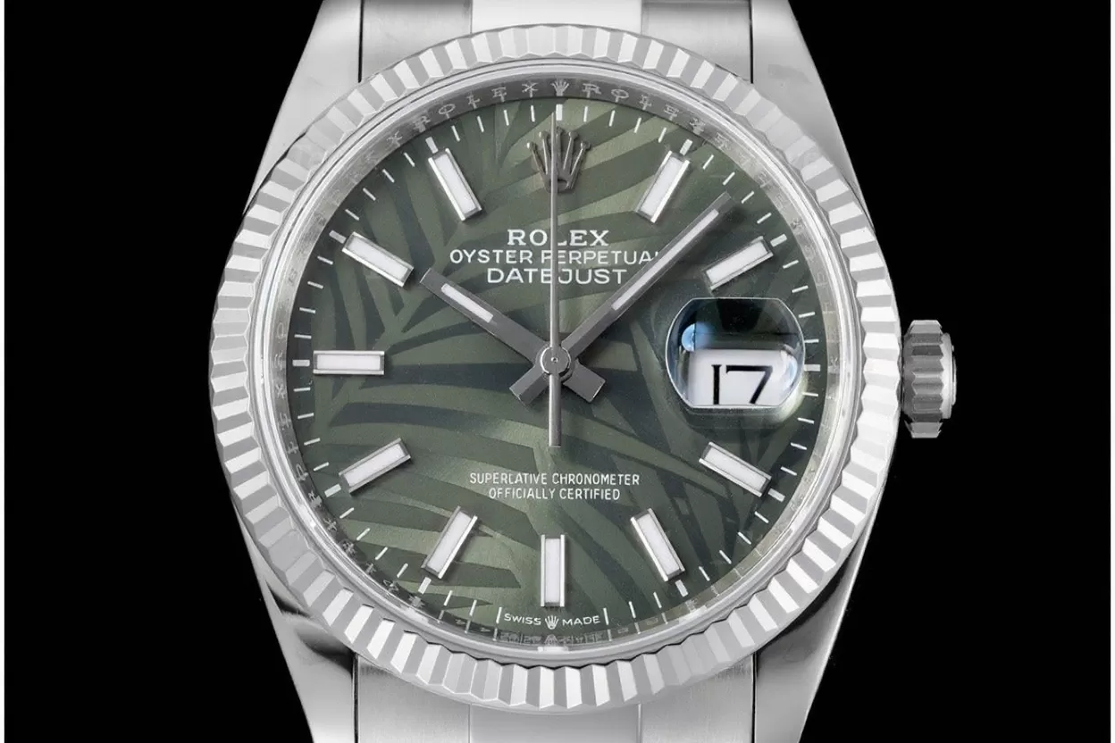 Datejust 126234 36mm Oys SS / SS Palm Motif Dial VSF DD3235 - Image 2