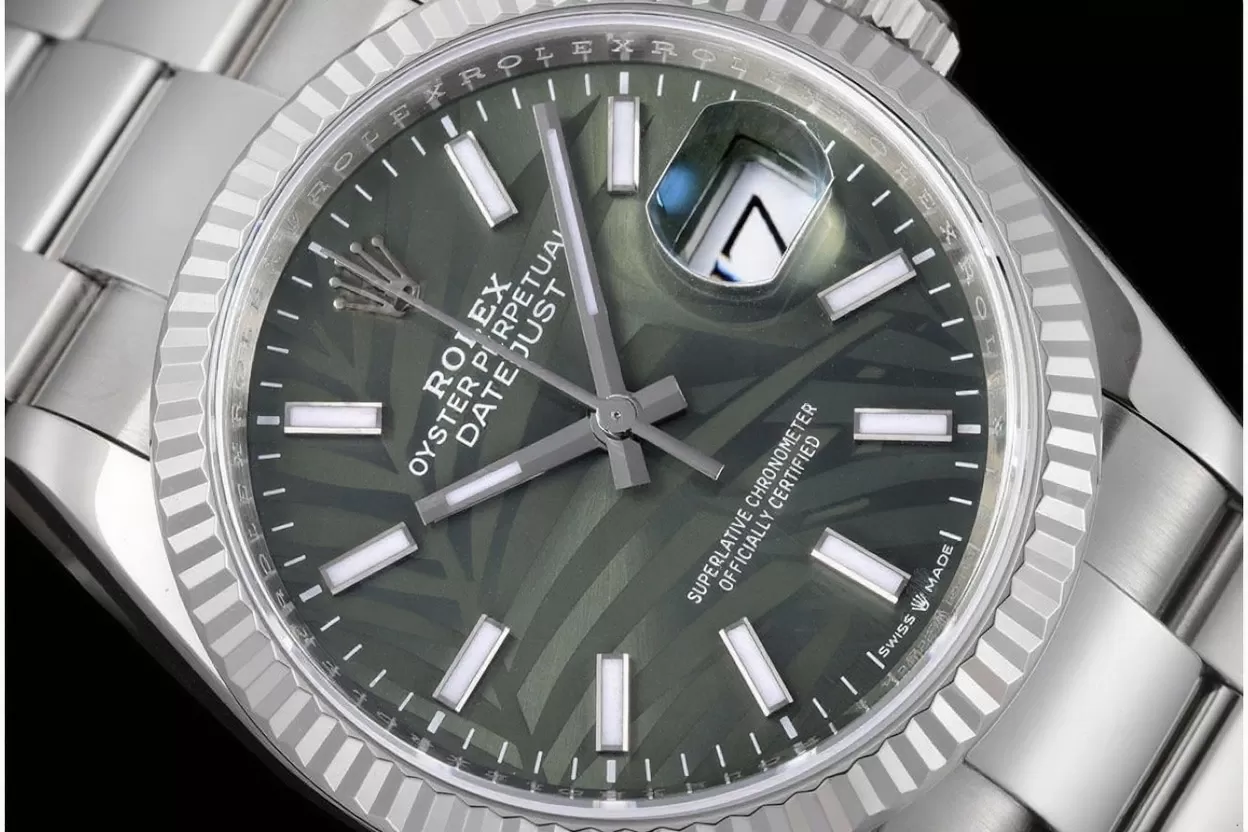 Datejust 126234 36mm Oys SS / SS Palm Motif Dial VSF DD3235 - Image 4