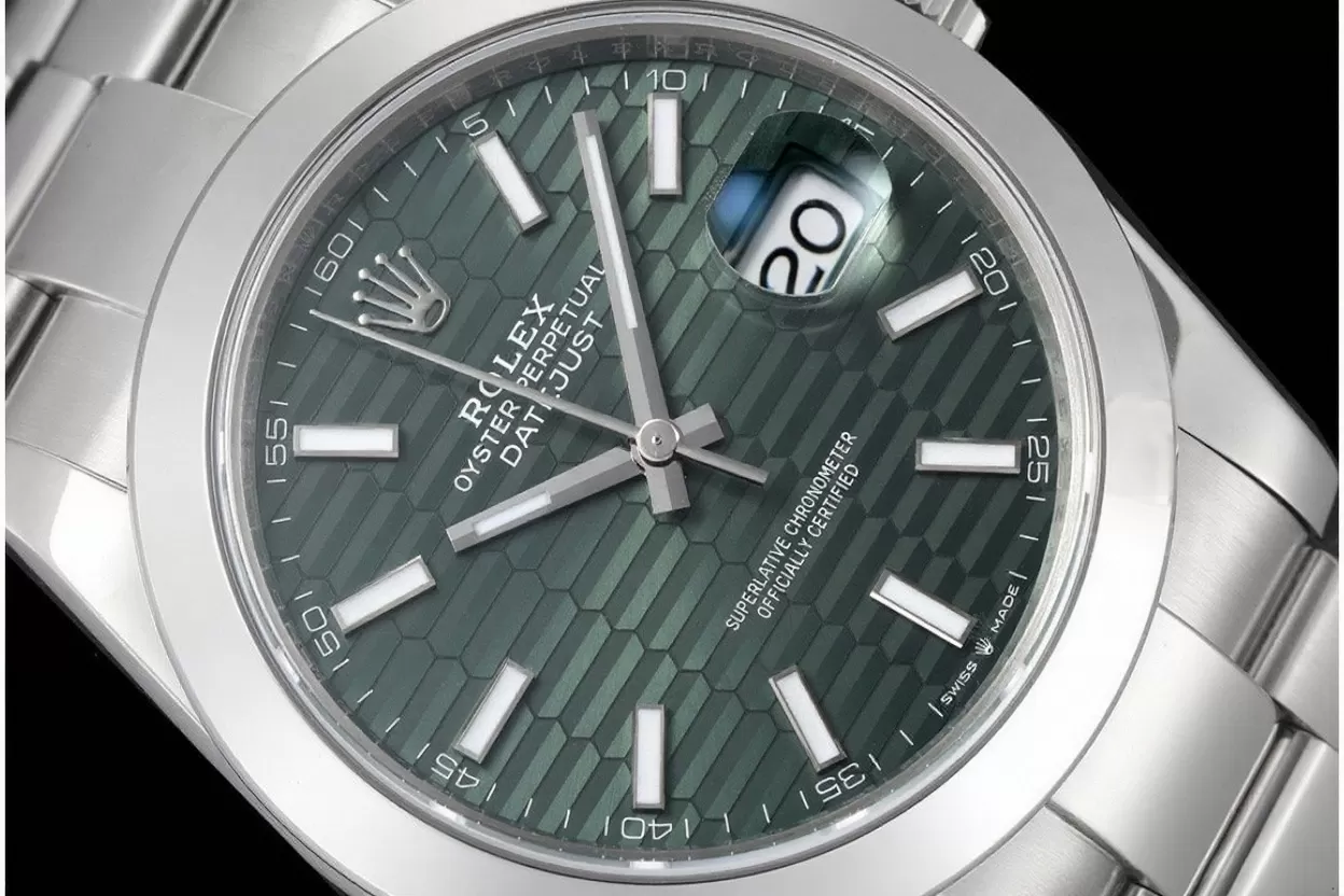 Datejust 126300 41mm Oys SS / SS Green Textured Dial VSF DD3235 - Image 2