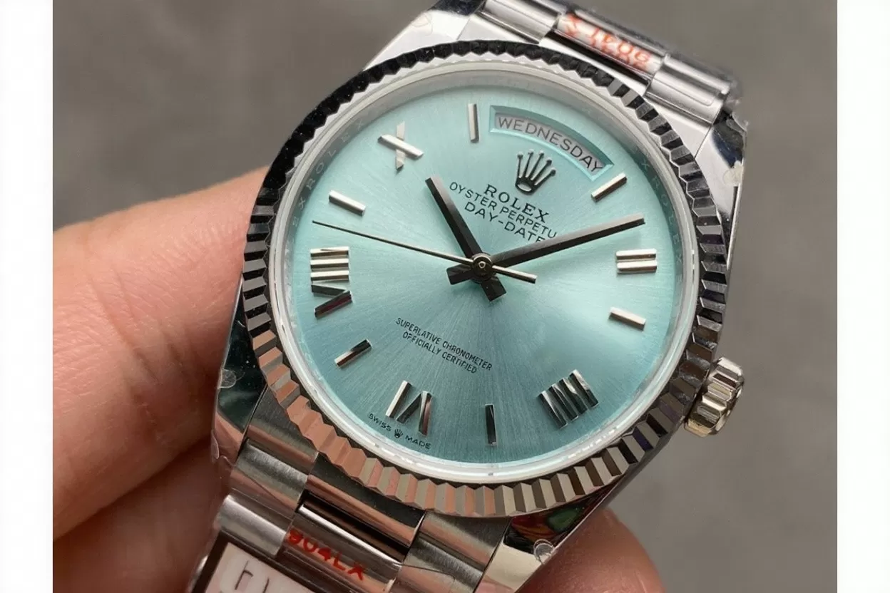 DayDate 128236 36mm SS / SS Ice Blue / Rmn QF V3 VR3255(Gain Weight) - Image 2
