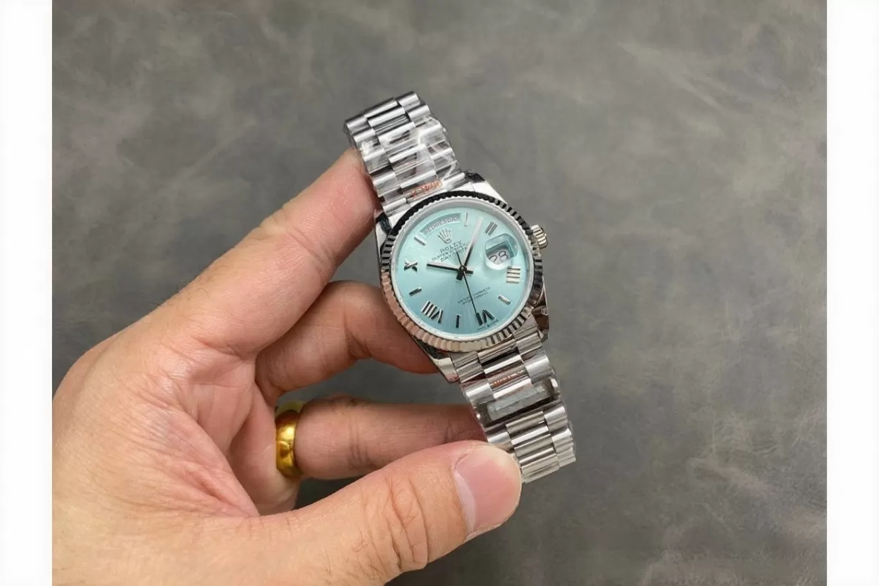 DayDate 128236 36mm SS / SS Ice Blue / Rmn QF V3 VR3255(Gain Weight) - Image 4