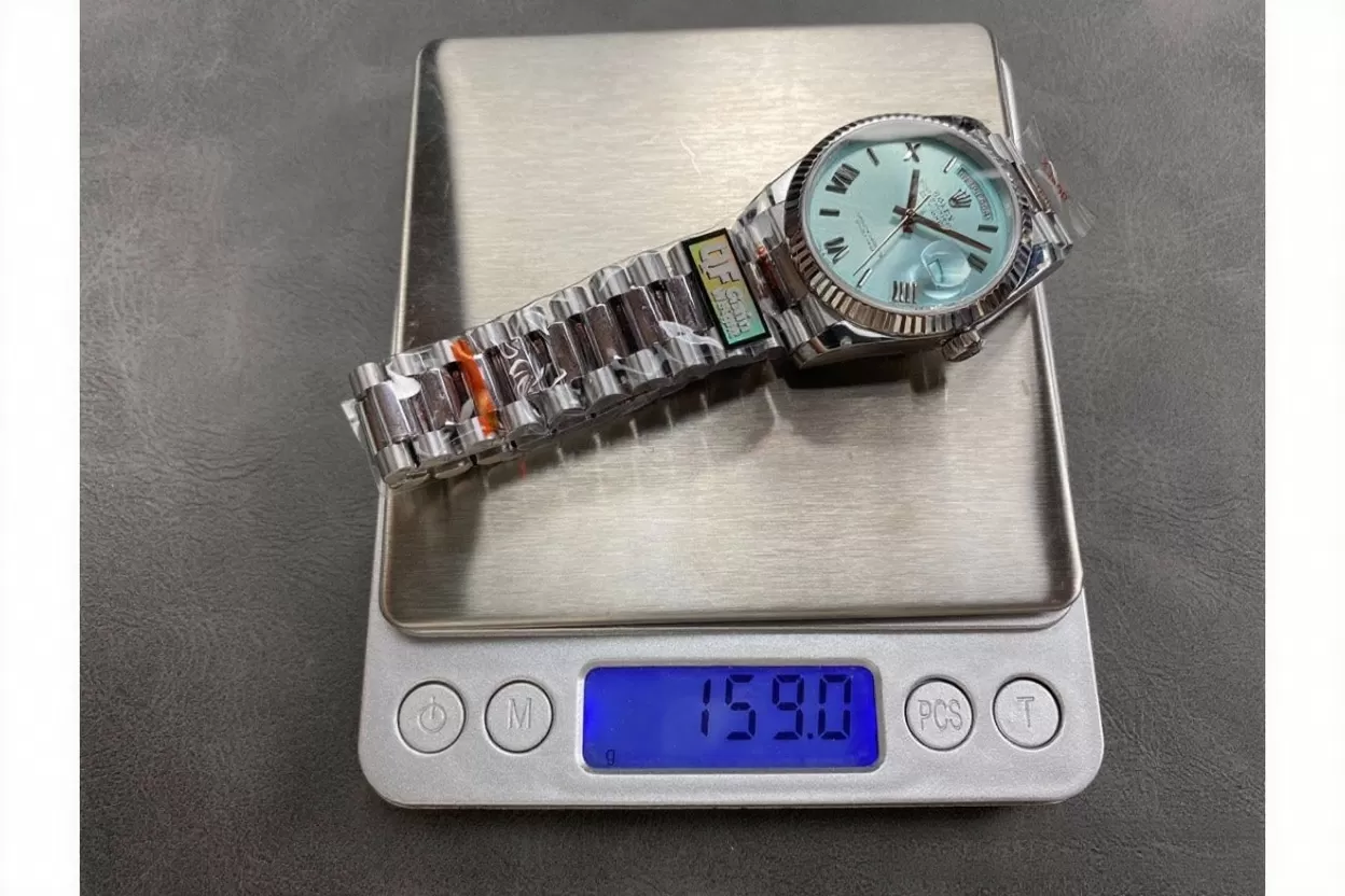 DayDate 128236 36mm SS / SS Ice Blue / Rmn QF V3 VR3255(Gain Weight) - Image 8
