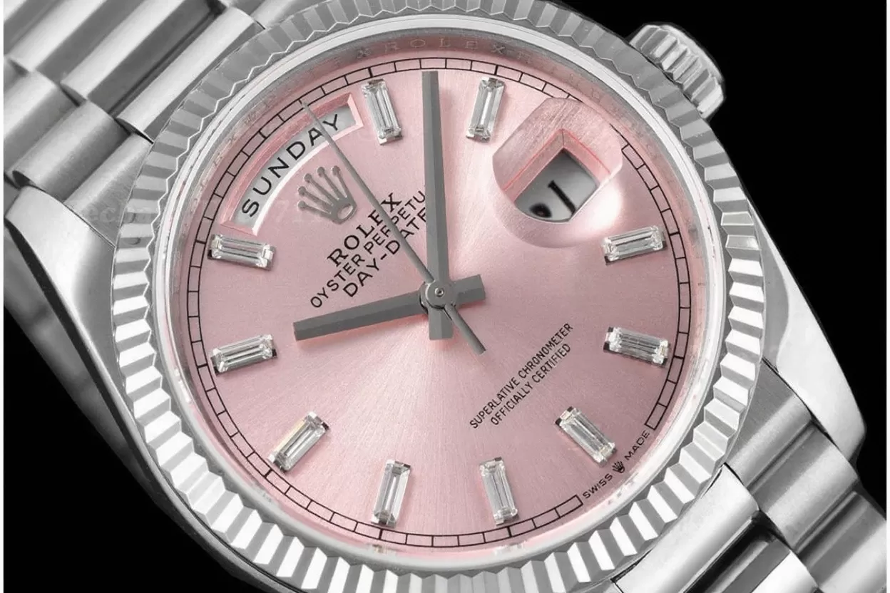 DayDate 128239 36mm SS / SS Pink / Dia QF V3 VR3255(Gain Weight) - Image 3