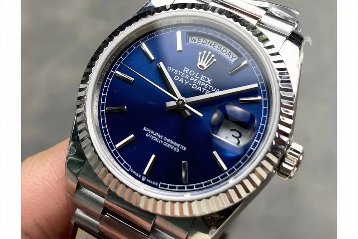 DayDate 128239 36mm SS / SS Blue / Stk QF V3 VR3255(Gain Weight) - Image 2