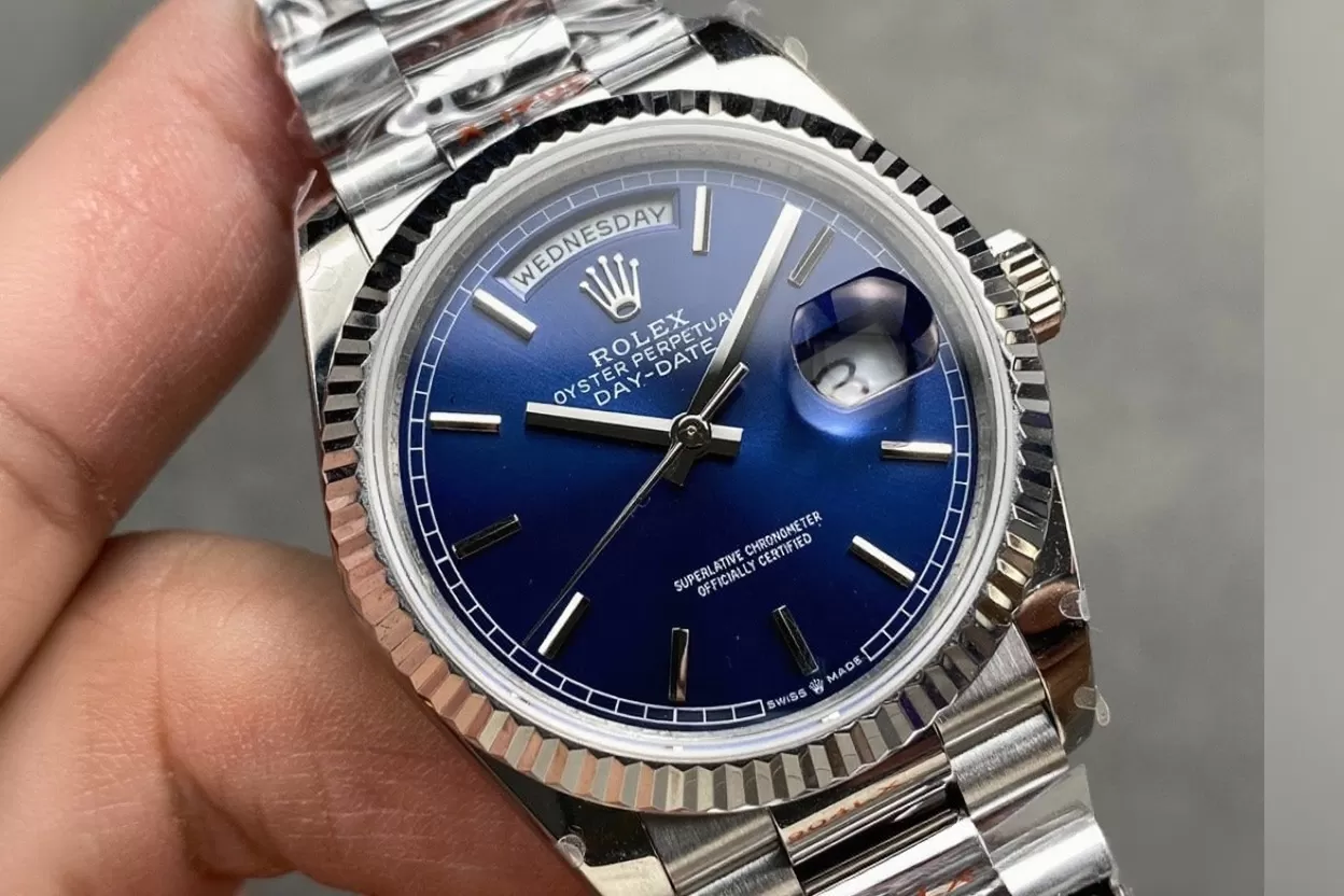 DayDate 128239 36mm SS / SS Blue / Stk QF V3 VR3255(Gain Weight) - Image 3