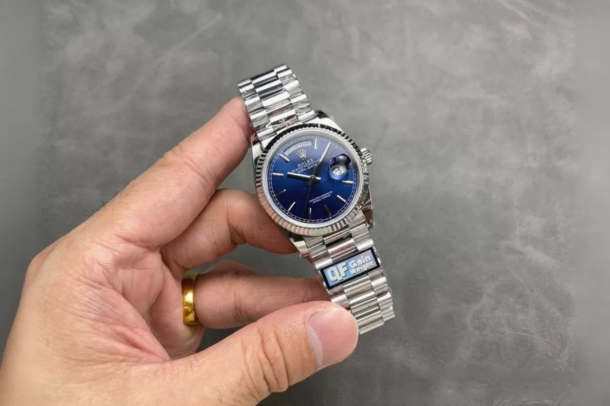 DayDate 128239 36mm SS / SS Blue / Stk QF V3 VR3255(Gain Weight) - Image 4