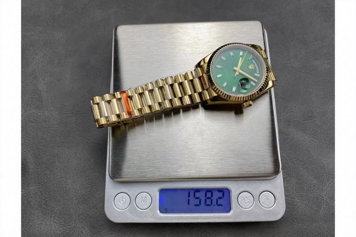 DayDate 128238 36mm YG / YG Green / Diam QF V3 VR3255(Gain Weight) - Image 21
